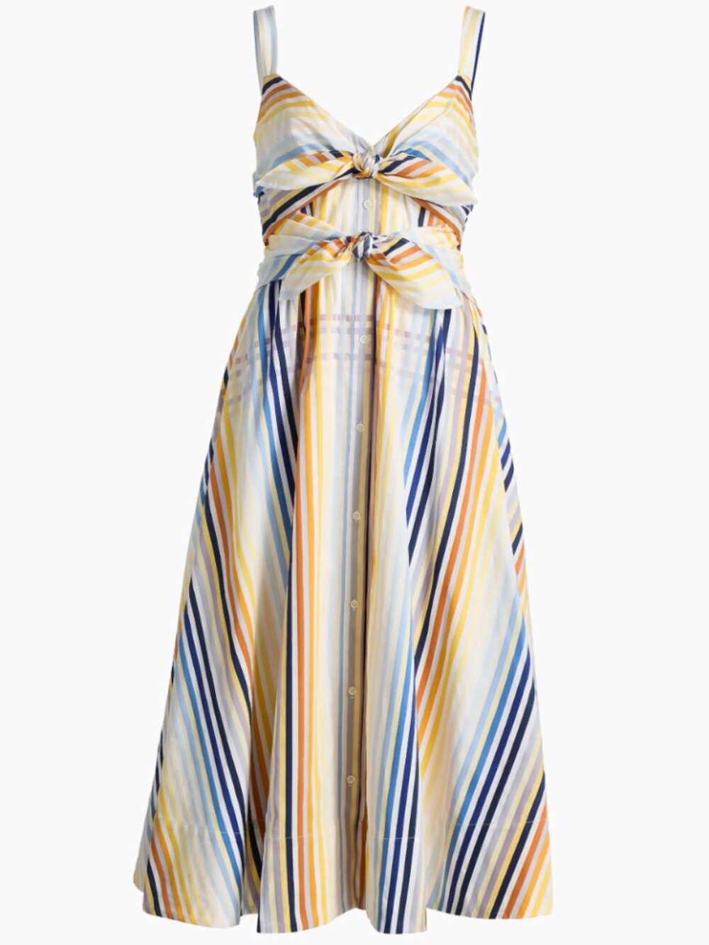 Toccin Wren Double tie-front Midi Dress in Sunset - size 2. NWT!